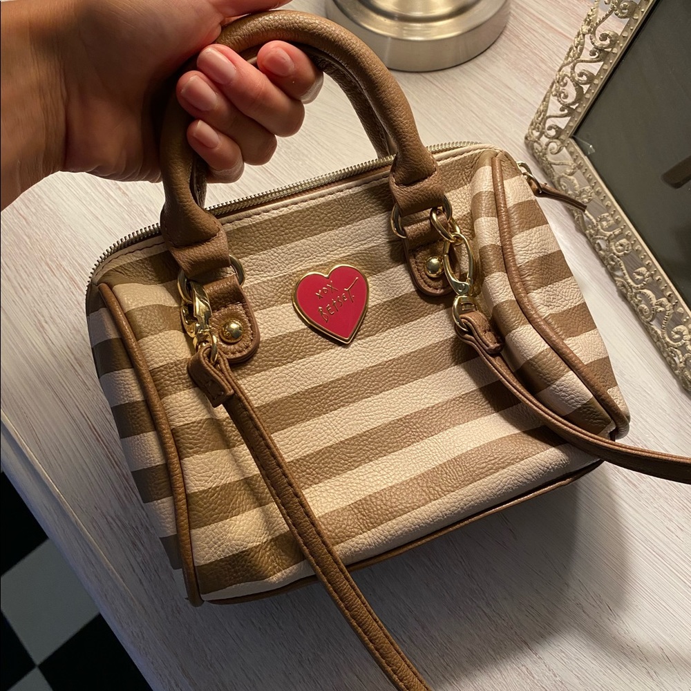 Betsey Johnson striped mini bag